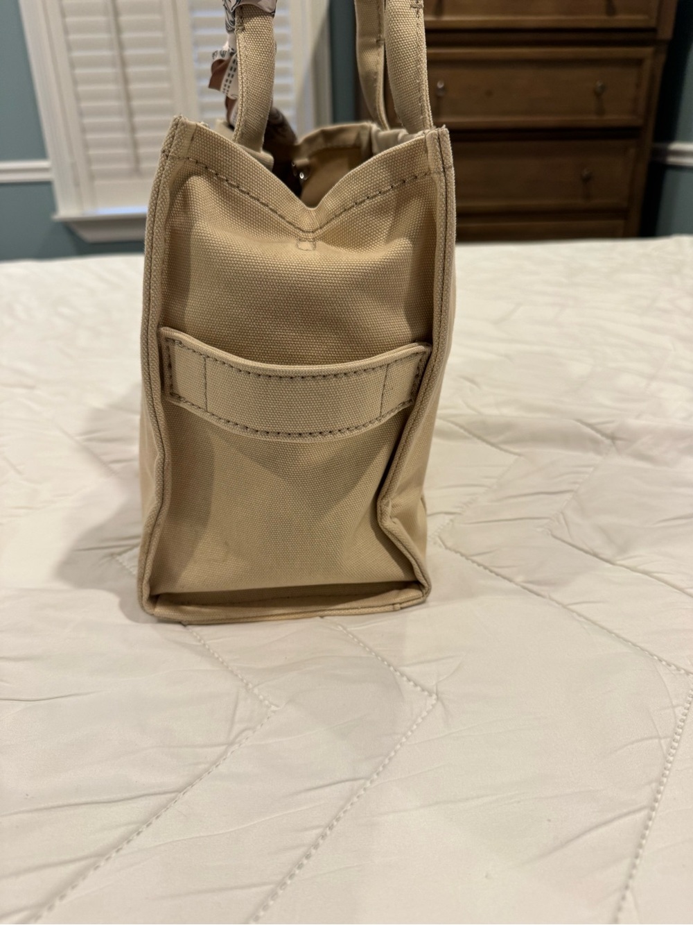 Marc Jacobs Beige Canvas 'The Tote Bag' with Scarf-Wrapped Handle - Picture 2 of 8
